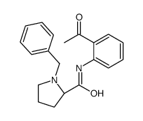 (2S)-N-(2-acetylphenyl)-1-benzylpyrrolidine-2-carboxamide Structure