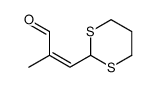 3-(1,3-dithian-2-yl)-2-methylprop-2-enal Structure