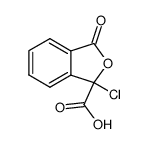 1-chloro-3-oxo-phthalan-1-carboxylic acid Structure