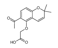 6-acetyl-2,2-dimethyl-2H-1-benzopyran-5-oxyacetic acid Structure