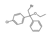 2-(p-chlorophenyl)-2-ethoxy-2-phenylethyl bromide Structure