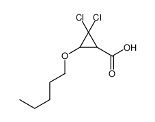 2,2-dichloro-3-pentoxycyclopropane-1-carboxylic acid Structure