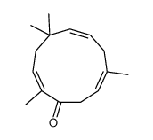 2,5,5,9-tetramethylcycloundeca-2,6,9-trien-1-one结构式