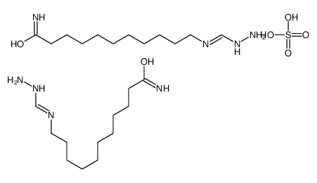 11-(hydrazinylmethylideneamino)undecanamide,sulfuric acid Structure