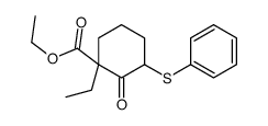 ethyl 1-ethyl-2-oxo-3-phenylsulfanylcyclohexane-1-carboxylate结构式