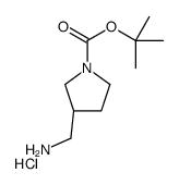 (S)-3-(氨基甲基)吡咯烷-1-甲酸叔丁酯盐酸盐结构式