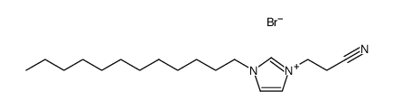 3-(2-cyanoethyl)-1-dodecyl-1H-imidazol-3-ium bromide Structure