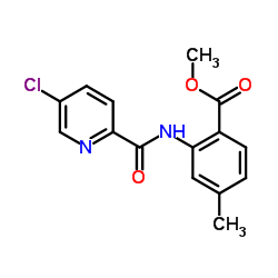 Methyl 2-{[(5-chloro-2-pyridinyl)carbonyl]amino}-4-methylbenzoate结构式