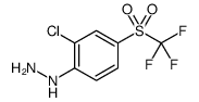 Hydrazine, [2-chloro-4-[(trifluoromethyl)sulfonyl]phenyl]结构式