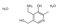 4-(aminomethyl)-5-(hydroxymethyl)-2-methylpyridin-3-ol,dihydrate结构式