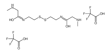 2-(methylamino)-N-[2-[2-[[2-(methylamino)acetyl]amino]ethyldisulfanyl]ethyl]acetamide,2,2,2-trifluoroacetic acid Structure