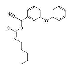 [cyano-(3-phenoxyphenyl)methyl] N-pentylcarbamate结构式