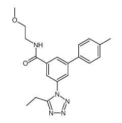 5-(5-ethyltetrazol-1-yl)-4′-methylbiphenyl-3-carboxylic acid (2-methoxyethyl)amide结构式