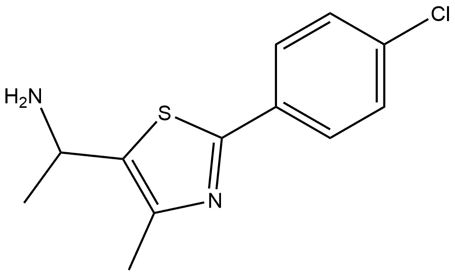 1-[2-(4-Chlorophenyl)-4-methyl-1,3-thiazol-5-yl]ethan-1-amine Structure