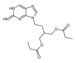 [4-(2-aminopurin-9-yl)-2-(propanoyloxymethyl)butyl] propanoate Structure