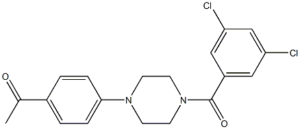 1-(4-(4-(3,5-dichlorobenzoyl)piperazin-1-yl)phenyl)ethan-1-one Structure