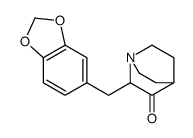 2-(1,3-benzodioxol-5-ylmethyl)-1-azabicyclo[2.2.2]octan-3-one Structure