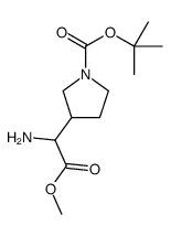 tert-butyl 3-(1-amino-2-methoxy-2-oxoethyl)pyrrolidine-1-carboxylate Structure