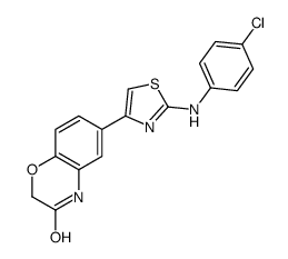 6-[2-(4-chloroanilino)-1,3-thiazol-4-yl]-4H-1,4-benzoxazin-3-one Structure