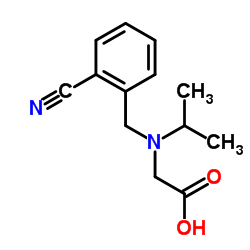 N-(2-Cyanobenzyl)-N-isopropylglycine结构式