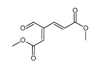 dimethyl 3-formylhexa-2,4-dienedioate结构式