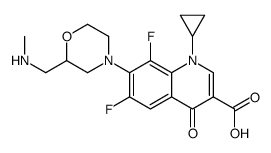 1-cyclopropyl-6,8-difluoro-7-[2-(methylaminomethyl)morpholin-4-yl]-4-oxoquinoline-3-carboxylic acid Structure