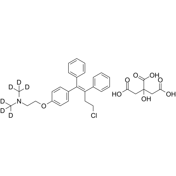 Toremifene-d6 citrate结构式