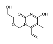 6-ethenyl-1-(2-hydroxyethoxymethyl)-5-methylpyrimidine-2,4-dione Structure