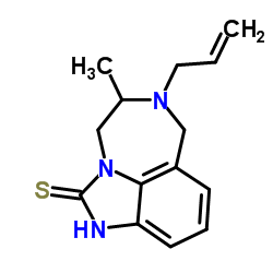 6-Allyl-5-methyl-4,5,6,7-tetrahydroimidazo[4,5,1-jk][1,4]benzodiazepine-2(1H)-thione Structure