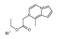 ethyl 2-(1-methylpyrrolo[1,2-a]pyrazin-5-ium-2-yl)acetate,bromide Structure