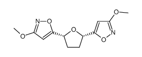 cis-2,5-Bis(3-methoxy-5-isoxazolyl)tetrahydrofuran结构式