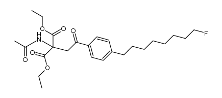 diethyl 2-acetamido-2-{2-[4-(8-fluorooctyl)phenyl]-2-oxoethyl}malonate结构式