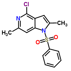 4-Chloro-2,6-dimethyl-1-(phenylsulfonyl)-1H-pyrrolo[3,2-c]pyridine Structure