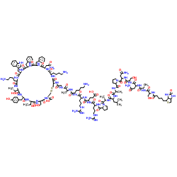 Biotinyl-(Leu8,D-Trp22,Tyr25)-Somatostatin-28trifluoroacetate salt structure