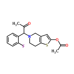 5-[1-(2-Fluorophenyl)-2-oxopropyl]-4,5,6,7-tetrahydrothieno[3,2-c]pyridin-2-yl acetate Structure