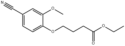 Ethyl 4-(4-cyano-2-methoxy-phenoxy)butanoate结构式