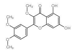 4H-1-Benzopyran-4-one,2-(3,4-dimethoxyphenyl)-5,7-dihydroxy-3-methoxy- structure