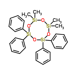 Tetramethyltetraphenylcyclotetrasiloxane Structure