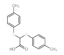 2,2-bis[(4-methylphenyl)sulfanyl]acetic acid Structure