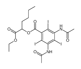 ethyl 2-(3,5-diacetamido-2,4,6-triiodobenzoyloxy)hexanoate Structure