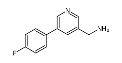 (5-(4-fluorophenyl)pyridin-3-yl)methanamine Structure