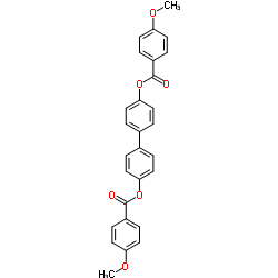 4,4'-Biphenyldiyl bis(4-methoxybenzoate)结构式