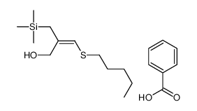 benzoic acid,3-pentylsulfanyl-2-(trimethylsilylmethyl)prop-2-en-1-ol Structure