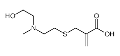 2-[2-[2-hydroxyethyl(methyl)amino]ethylsulfanylmethyl]prop-2-enoic acid Structure