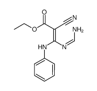 ethyl 3-(aminomethyleneamino)-2-cyano-3-(phenylamino)acrylate Structure