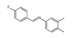 N-(4-氟苯亚甲基)-3,4-二甲苯胺结构式