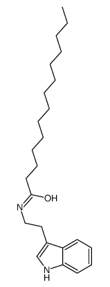 N-[2-(1H-indol-3-yl)ethyl]tetradecanamide结构式