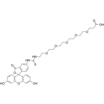 Fluorescein-PEG5-Acid structure