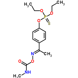 O,O-Diethyl O-(4-{(1E)-N-[(methylcarbamoyl)oxy]ethanimidoyl}phenyl) phosphorothioate Structure