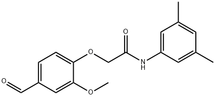 N-(3,5-dimethylphenyl)-2-(4-formyl-2-methoxyphenoxy)acetamide结构式